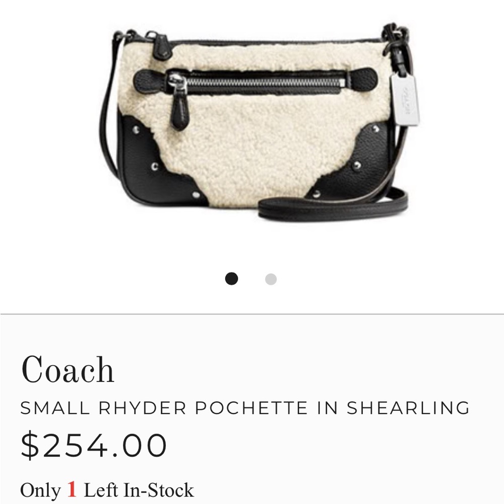 Coach~
SMALL RHYDER POCHETTE IN SHEARLING - Picture 15 of 15